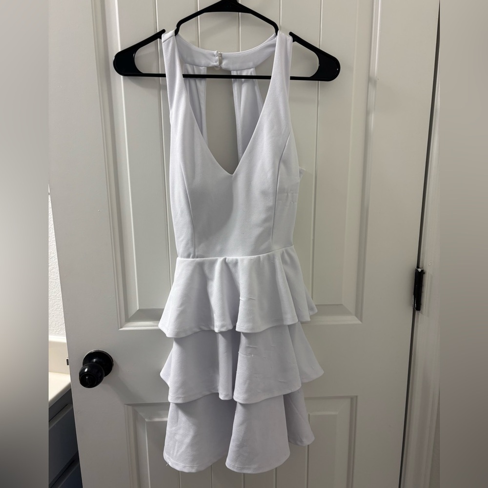 Altar'd State White Backless Layered Dress